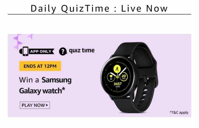 Amazon Daily Quiz Answers Today 21 March 2020