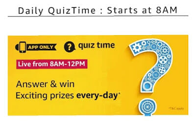 Amazon quiz today answer, today's amazon quiz answer
