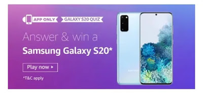 Amazon Samsung Galaxy S20 Quiz Answer