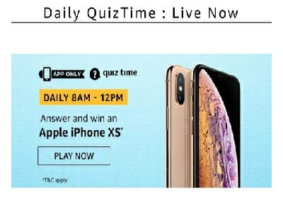Amazon Daily Quiz Answers 19th April 2020 Win Exciting Prizes