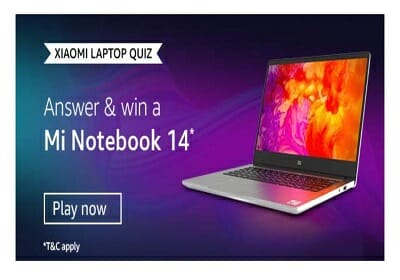Amazon Ziaomi Laptop Quiz