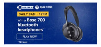 Amazon Daily QuizTime 25 July 2020 l Win Bose Headphone