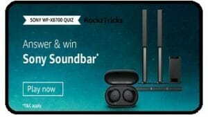 Sony Soundbar Quiz Amazon