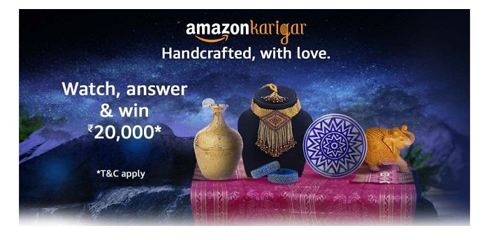 Amazon Handicrafts Karigar Quiz Answer