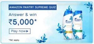 Amazon Pantry Supreme Rs.5000 Quiz