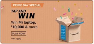 Amazon Prime Day Special Tap and Win
