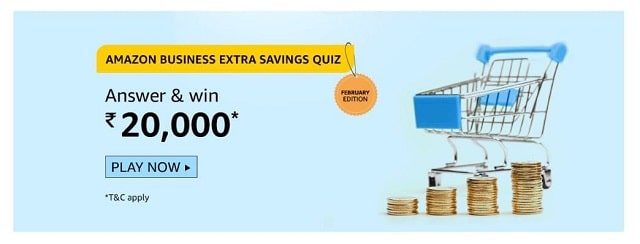 Amazon Business Extra Savings Quiz