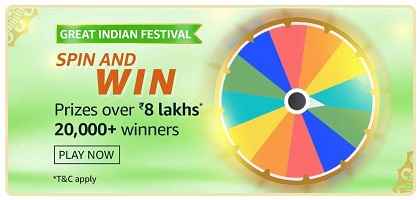 Amazon Great Indian Festival Spin and Win