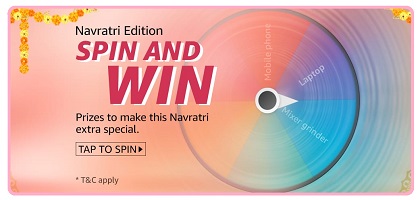 Amazon Navratri Edition Spin and Win Quiz