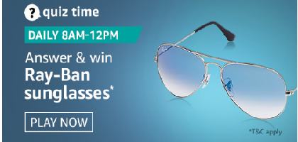 Amazon Daily QuizTime 12 September 2020 l Win RayBan