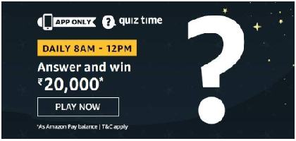 Amazon Daily QuizTime 21 September 2020 l Win 20,000