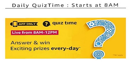 Amazon Daily QuizTime 8 September