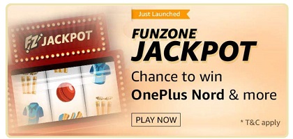 Amazon Funzone Jackpot Quiz Answer | Win OnePlus Nord
