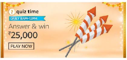 Amazon Daily QuizTime 10 October 2020 l Win 25000
