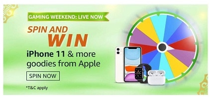 Amazon Gaming Weekend Spin and Win Quiz