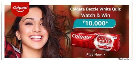 Amazon Colgate Dazzle White Quiz Answer