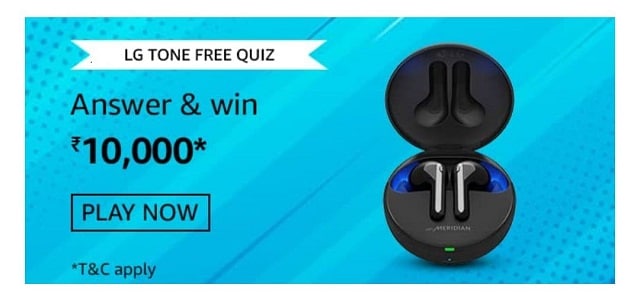 Amazon LG Tone Free Quiz Answer Today