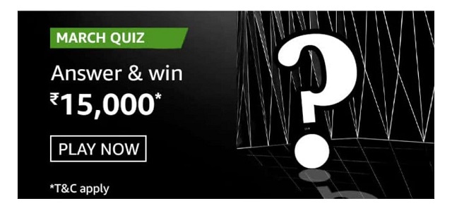 Amazon March Quiz Answers - Quiz of The Month for March 2021